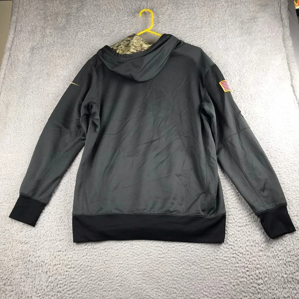 NFL Denver Broncos Salute To Service Nike Hoodie Men L Grey Therma-FIT Pullover